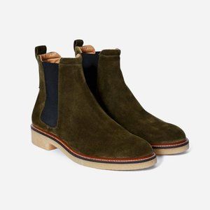 Everlane Chelsea Boot Dark Fern Suede Size 7.5